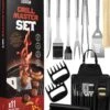 Squago BBQ Accesoires XXL Set Met Schort - Gereedschap - Gereedschapset Tang Borstel Mat 1 Squago BBQ Accesoires XXL Set Met Schort - Gereedschap - Gereedschapset Tang Borstel Mat -The Bastard Winkel 1031x1200