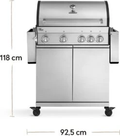 Burnhard Gas BBQ Big FRED Deluxe - 4 Branders - Incl. Keramische Infraroodbrander & Afdekhoes - Deluxe -The Bastard Winkel 1061x1200