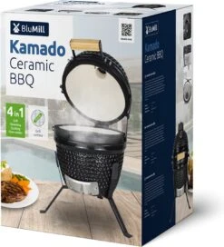 BluMill Kamado BBQ Egg - Kamado 13 Inch - Incl. Vlees Thermometer - Houtskoolbarbecues - Zwart - Ø 27cm -The Bastard Winkel 1090x1200