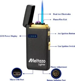 MELTAZO Elektrische Aansteker, Aansteker Gas, Electric Lighter, Gasaansteker Navulbaar, Elektronische Aansteker, Aansteker Plasma, Aansteker Vuurwerk, USB Aansteker Plasma, 2-in-1 Aansteker Voor Sigaretten Camping Kaarsen - 2023 Editie 10 MELTAZO Elektrische Aansteker, Aansteker Gas, Electric Lighter, Gasaansteker Navulbaar, Elektronische Aansteker, Aansteker Plasma, Aansteker Vuurwerk, USB Aansteker Plasma, 2-in-1 Aansteker Voor Sigaretten Camping Kaarsen - 2023 Editie -The Bastard Winkel 1112x1200