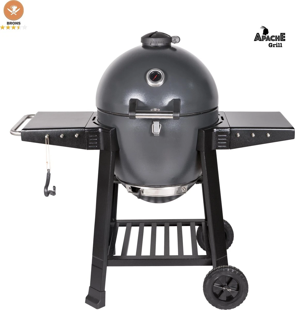 Apache Grill 21 Inch Kamado BBQ Egg | Houtskool | Zwart | Ø 50cm Grill Oppervlak | Dubbelwandig & Geïsoleerd 3 Apache Grill 21 Inch Kamado BBQ Egg | Houtskool | Zwart | Ø 50cm Grill Oppervlak | Dubbelwandig & Geïsoleerd