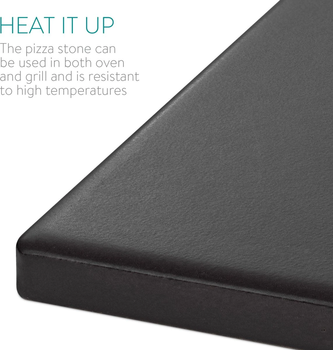 Navaris Pizzasteen XL Voor Oven En Barbecue - Rechthoekige Pizzaplaat 38 X 30 Cm - Inclusief Receptenboek - Keramisch Geglazuurd - Zwart 8 Navaris Pizzasteen XL Voor Oven En Barbecue - Rechthoekige Pizzaplaat 38 X 30 Cm - Inclusief Receptenboek - Keramisch Geglazuurd - Zwart - Afbeelding 6