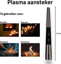 Oplaadbare Lange Elektrische Aansteker - Duurzame Plasma Aansteker – Luxe Aansteker - Inclusief Cadeauverpakking - BBQ – Kaarsen - Zwart -The Bastard Winkel 1150x1200 3