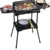 Princess 112250 Elektrische BBQ Met Zijplanken - BBQ - 40x25cm - Met En Zonder Statief Te Gebruiken - Met Zijplankjes - Ook Te Gebruiken Als Tafelgrill - 2200W -The Bastard Winkel 1156x1200