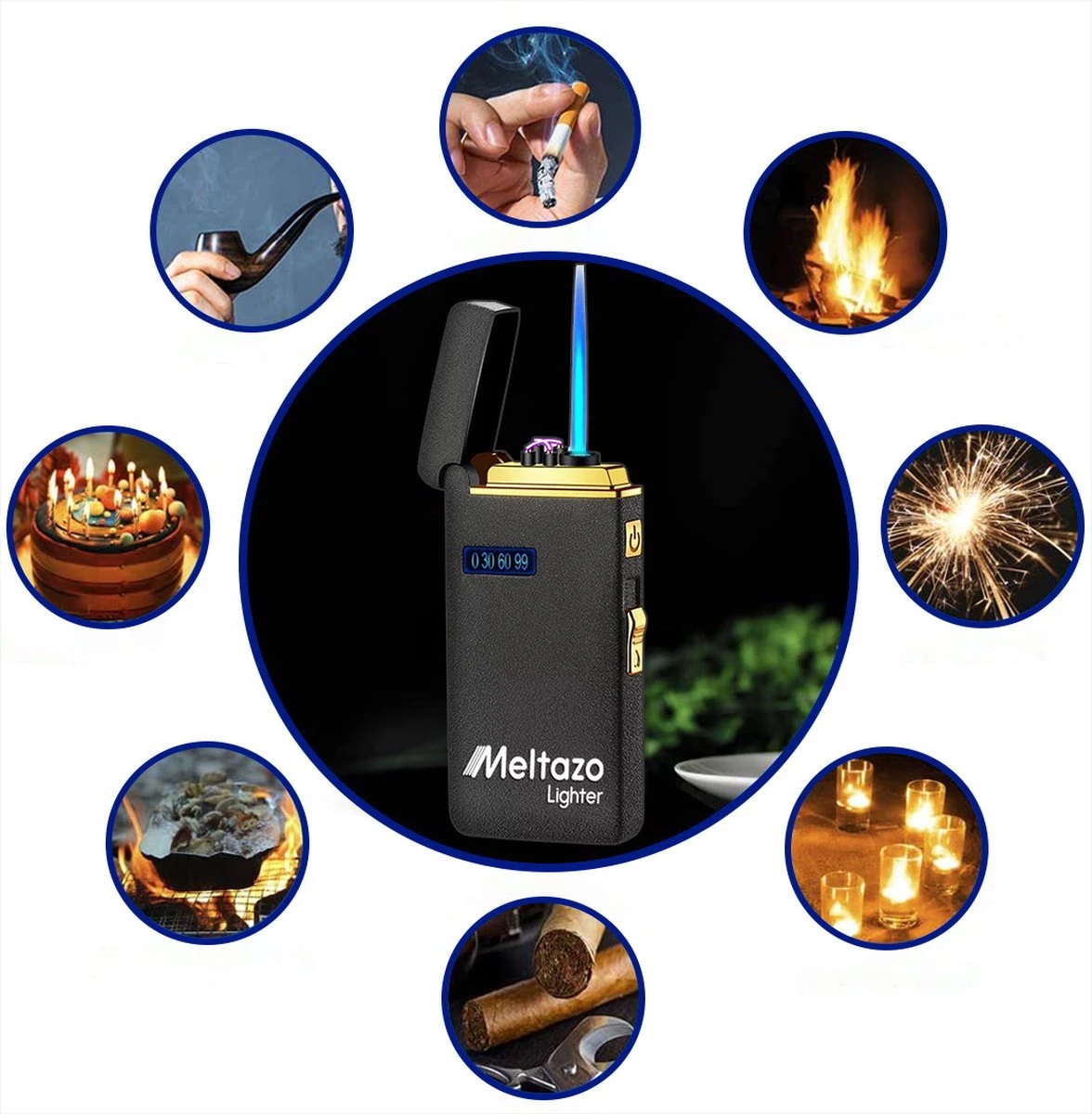 MELTAZO Elektrische Aansteker, Aansteker Gas, Electric Lighter, Gasaansteker Navulbaar, Elektronische Aansteker, Aansteker Plasma, Aansteker Vuurwerk, USB Aansteker Plasma, 2-in-1 Aansteker Voor Sigaretten Camping Kaarsen - 2023 Editie 7 MELTAZO Elektrische Aansteker, Aansteker Gas, Electric Lighter, Gasaansteker Navulbaar, Elektronische Aansteker, Aansteker Plasma, Aansteker Vuurwerk, USB Aansteker Plasma, 2-in-1 Aansteker Voor Sigaretten Camping Kaarsen - 2023 Editie - Afbeelding 5