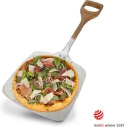 Boska Pizzaschep Barbecue - Kort Handvat - Stabiel - Aluminium - Eikenhout - BBQ Accessoires -The Bastard Winkel 1177x1200