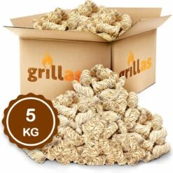 Aanmaakkrullen Voor BBQ Of Kachel | 5kg ECO FSC Gecertificeerd Aanmaakhout Barbecue - Biologisch En Duurzaam Aanmaakwokkels - Houtwol Wokkels - Barbeque Aansteker - Aanmaakblokjes - Accessoires - Ongeveer 400krullen -The Bastard Winkel 1195x1200 1
