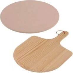 MaxxHome Pizzasteen - BBQ Steen - Maximum Te Verhitten Tot 600 Graden - ⌀33 - Incl. Houten Schep -The Bastard Winkel 1197x1200 8