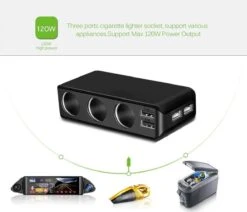 WiseGoods - Premium Auto Sigarettenaansteker Splitter - 4 Poorten USB - Autolader USB - Autolader Splitter - 12V Splitter -The Bastard Winkel 1200x1031 1