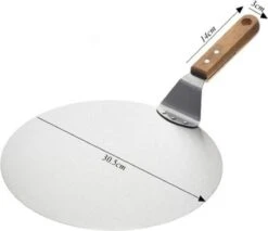 Luxe Pizzaschep Voor Verse Pizza - Extra Groot - RVS 30CM - Grote Pizza Schep Voor Oven Of BBQ Barbecue - Hout Handvat - Pizzaspatel Voor Zelfgemaakte Ovenpizza -The Bastard Winkel 1200x1035