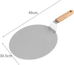 Luxe Pizzaschep Voor Verse Pizza - Extra Groot - RVS 30CM - Grote Pizza Schep Voor Oven Of BBQ Barbecue - Hout Handvat - Pizzaspatel Voor Zelfgemaakte Ovenpizza -The Bastard Winkel 1200x1044
