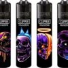 Clipper Classic Large "Skulls #21" Aanstekers (4 Stuks) -The Bastard Winkel 1200x1053 2