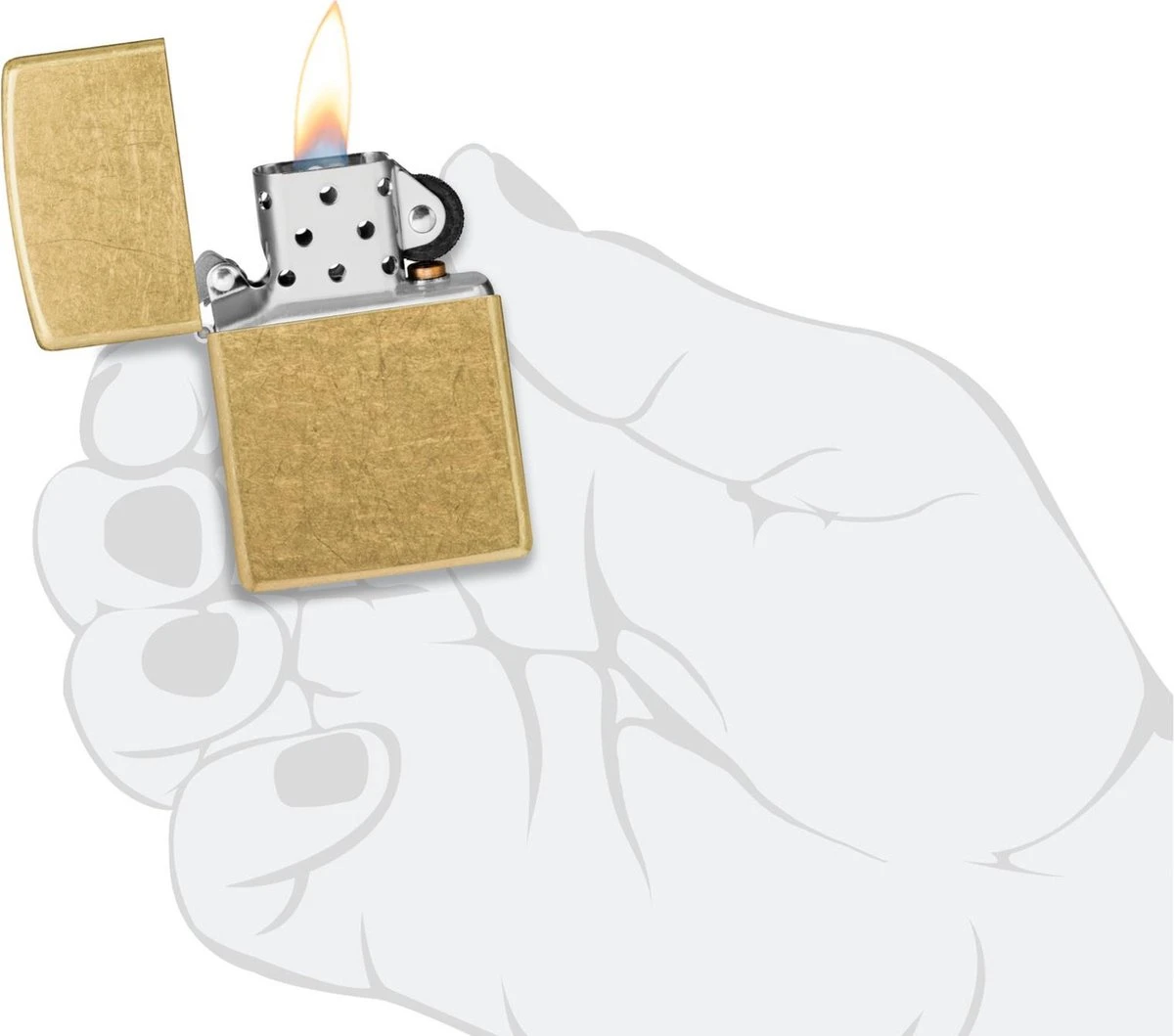 Aansteker Zippo Street Brass 5 Aansteker Zippo Street Brass - Afbeelding 3