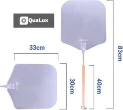 Qualux Pizzaschep Tweedelig – Pizzaschep Voor BBQ – Ophangbaar – Hout/rvs -The Bastard Winkel 1200x1075 1