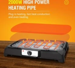 Aigostar Lava 30LDQ - Elektrische Grill - BBQ - Tafel Barbecue - Grilloppervlakte 41 X 24 Cm - 2000 Watt -The Bastard Winkel 1200x1087