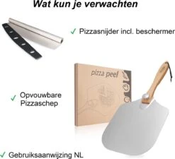 Pizzaschep – Inclusief Pizzasnijder – Opvouwbaar – Pizzaspatel – Pizza Schep – Taartschep – 30cm - Qwality -The Bastard Winkel 1200x1095 2