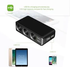 WiseGoods - Premium Auto Sigarettenaansteker Splitter - 4 Poorten USB - Autolader USB - Autolader Splitter - 12V Splitter -The Bastard Winkel 1200x1135 1