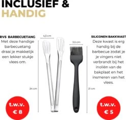 Ozocozy BBQ-ONE Houtskool Tafelbarbecue - Ø30 Cm- Zwart - Incl. Draagtas, Siliconen Bakkwast En RVS-Barbecuetang -The Bastard Winkel 1200x1141