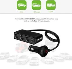 WiseGoods - Premium Auto Sigarettenaansteker Splitter - 4 Poorten USB - Autolader USB - Autolader Splitter - 12V Splitter -The Bastard Winkel 1200x1158 2