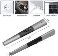 Allkinds Lange Elektrische Plasma Aansteker - USB Oplaadbaar - Vlamloze Elektrische Aansteker Voor Keuken, Kaars, BBQ Of Openhaard - Zwart - In- En Outdoor - Chique Design -The Bastard Winkel 1200x1162 3