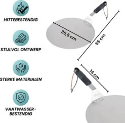 Nowad Pizzaschep RVS Rond - 30,5 Cm - PVC Handvat -The Bastard Winkel 1200x1179 5