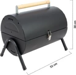 MaxxGarden BBQ - Houtskool Barbecue - Smoker Barbecue - Grilloppervlak (LxB) 38 X 52 Cm - Met Dubbel Grill Vlak - Zwart -The Bastard Winkel 1200x1182 2