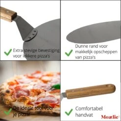 Pizzaschep 30 Cm Voor Oven Of BBQ - Rond - RVS - Met Houten Handvat -The Bastard Winkel 1200x1198 8