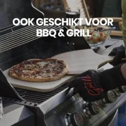 Buxibo 2in1 Pizzasteen - Voor BBQ & Oven - Inclusief Serveer Plank - Pizzabord/Pizzaplank - 30.5 X 38.1 X 1.4 Cm -The Bastard Winkel 1200x1200 312