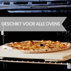 Buxibo 2in1 Pizzasteen - Voor BBQ & Oven - Inclusief Serveer Plank - Pizzabord/Pizzaplank - 30.5 X 38.1 X 1.4 Cm -The Bastard Winkel 1200x1200 313