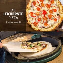 Buxibo 2in1 Pizzasteen - Voor BBQ & Oven - Inclusief Serveer Plank - Pizzabord/Pizzaplank - 30.5 X 38.1 X 1.4 Cm -The Bastard Winkel 1200x1200 318