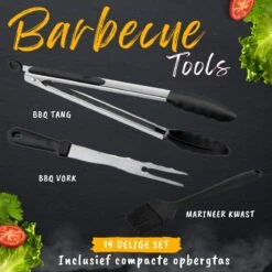 BBQ Gereedschapset - Opbergtas - BBQ Accessoires - BBQ Tang - BBQ Set - BBQ Borstel - BBQ Gereedschap - Roestvrij Staal -The Bastard Winkel 1200x1200 408