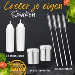 BBQ Gereedschapset - Opbergtas - BBQ Accessoires - BBQ Tang - BBQ Set - BBQ Borstel - BBQ Gereedschap - Roestvrij Staal -The Bastard Winkel 1200x1200 410