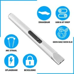 Aansteker Elektrisch - Plasma Aansteker - Aansteker Voor Kaarsen - Oplaadbaar Met USB Kabel - Windproof - SEVEND® -The Bastard Winkel 1200x1200 483