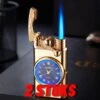 Flametimer Exclusieve Aansteker Met Horloge, 2 Stuks Willekeurig, Winddichte Draagbare Kaars Aansteker Voor Kaars Koken BBQ, Vuurwerk, Zak Zaklamp Aansteker Met Geschenkdoos, Cool Gift -The Bastard Winkel 1200x1200 504