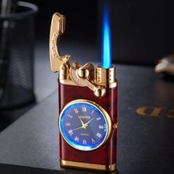 Flametimer Exclusieve Aansteker Met Horloge, 2 Stuks Willekeurig, Winddichte Draagbare Kaars Aansteker Voor Kaars Koken BBQ, Vuurwerk, Zak Zaklamp Aansteker Met Geschenkdoos, Cool Gift -The Bastard Winkel 1200x1200 508