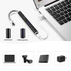 Oplaadbare Lange Elektrische Aansteker Buigbaar - Buigbare Aansteker - Duurzame Plasma Aansteker - Inclusief Cadeauverpakking - BBQ - Kaarsen - Zwart -The Bastard Winkel 1200x1200 523