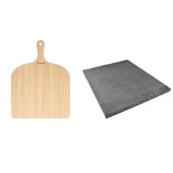 ETNA Pizza Set - Grote Pizzasteen & GRATIS Pizzaschep - 30 Cm X 38 Cm - Echt Italiaanse Pizzasteen - Broodbaksteen - BBQ Pizzasteen - Gemaakt Van Lavasteen Uit De Etna - Non-stick - Eppicotispai -The Bastard Winkel 1200x1200 580