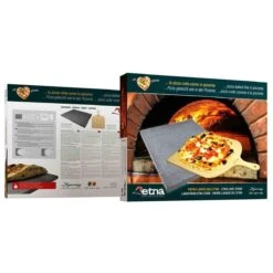 ETNA Pizza Set - Grote Pizzasteen & GRATIS Pizzaschep - 30 Cm X 38 Cm - Echt Italiaanse Pizzasteen - Broodbaksteen - BBQ Pizzasteen - Gemaakt Van Lavasteen Uit De Etna - Non-stick - Eppicotispai -The Bastard Winkel 1200x1200 581