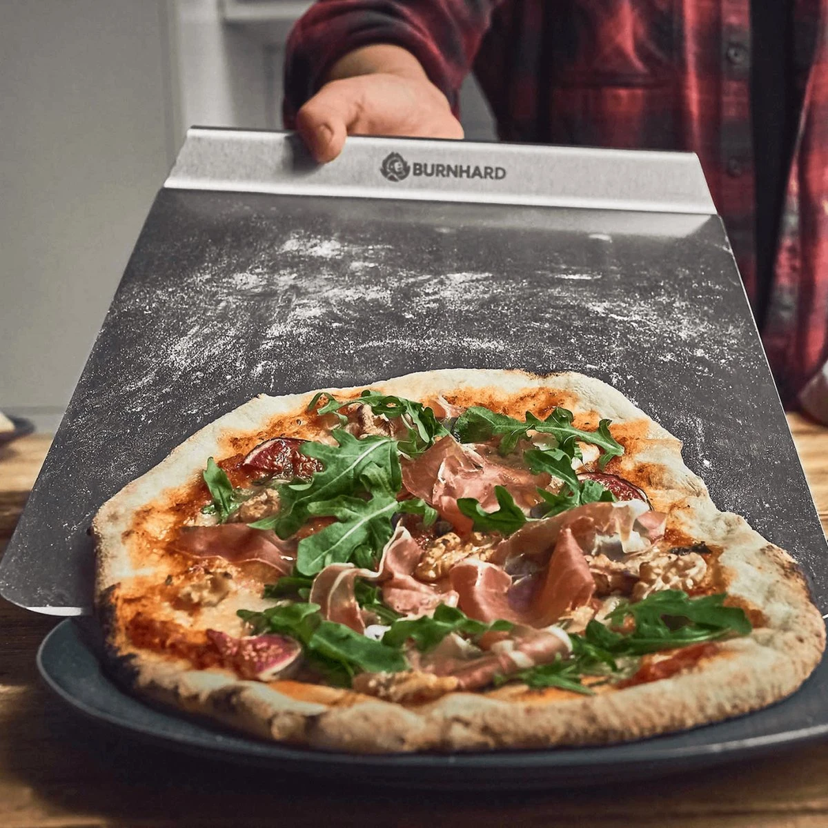 Burnhard Pizzasteen 38 X 30 X 1,5 Cm + Pizzaschep 10 Burnhard Pizzasteen 38 X 30 X 1,5 Cm + Pizzaschep - Afbeelding 8