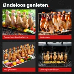 GrillX Kippenvleugelhouder - Kiphouder Voor BBQ & Oven - RVS - BBQ Accesoires 12 GrillX Kippenvleugelhouder - Kiphouder Voor BBQ & Oven - RVS - BBQ Accesoires -The Bastard Winkel 1200x1200 744
