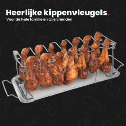 GrillX Kippenvleugelhouder - Kiphouder Voor BBQ & Oven - RVS - BBQ Accesoires 14 GrillX Kippenvleugelhouder - Kiphouder Voor BBQ & Oven - RVS - BBQ Accesoires -The Bastard Winkel 1200x1200 746