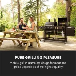 Klarstein Kingsville Double Barbecue - Houtskool- En Gasbarbecue - Smoker BBQ - Inclusief Deksels En Thermometer - Met 2 Roosters - Zwart -The Bastard Winkel 1200x1200 75