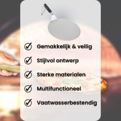 Nowad Pizzaschep RVS Rond - 30,5 Cm - PVC Handvat -The Bastard Winkel 1200x1200 753