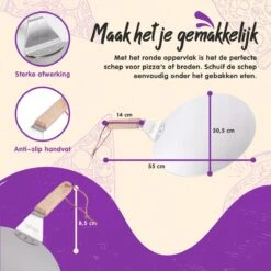 Nowad Pizzaschep RVS Rond Voor BBQ En Oven - 30,5 Cm - Pizzaspatel - Taartschep - Houten Handvat - Ophangbaar - Rond - Vaatwasbestendig - Keukenaccessoires 29 Nowad Pizzaschep RVS Rond Voor BBQ En Oven - 30,5 Cm - Pizzaspatel - Taartschep - Houten Handvat - Ophangbaar - Rond - Vaatwasbestendig - Keukenaccessoires -The Bastard Winkel 1200x1200 773