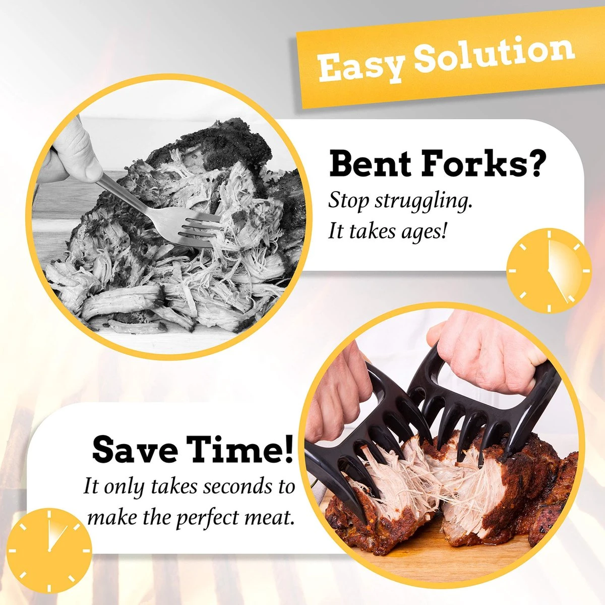 Mountain Grillers Claws-High Quality Meat Claws For American BBQ Pulled Pork-Plastic Meat Claws For Slicing-Vaatwasser Safe Bear Claws Gift Idee 8 Mountain Grillers Claws-High Quality Meat Claws For American BBQ Pulled Pork-Plastic Meat Claws For Slicing-Vaatwasser Safe Bear Claws Gift Idee - Afbeelding 6