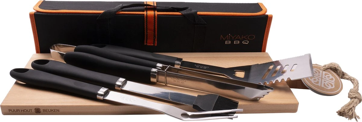 Miyako Luxe Barbecueset - 5 Delig Voor De BBQ 3 Miyako Luxe Barbecueset - 5 Delig Voor De BBQ