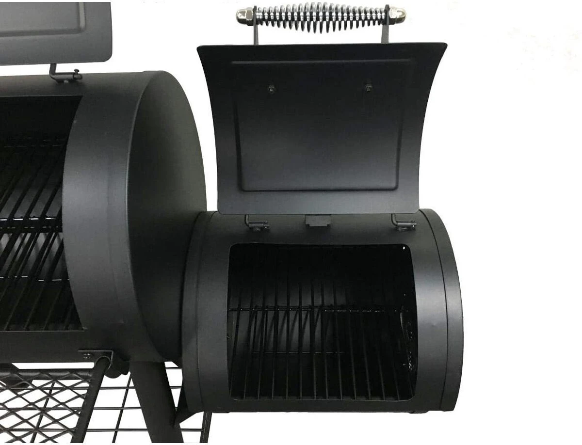 Fire Beam Houtskool Barbecue - Grilloppervlak (LxB) 35 X 66 Cm - Smoker - Zwart 8 Fire Beam Houtskool Barbecue - Grilloppervlak (LxB) 35 X 66 Cm - Smoker - Zwart - Afbeelding 6