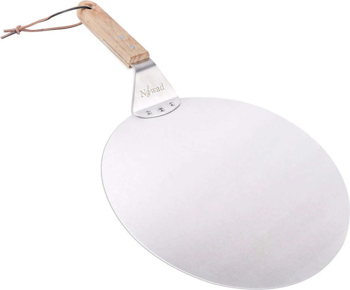 Nowad Pizzaschep RVS Rond Voor BBQ En Oven - 30,5 Cm - Pizzaspatel - Taartschep - Houten Handvat - Ophangbaar - Rond - Vaatwasbestendig - Keukenaccessoires 17 Nowad Pizzaschep RVS Rond Voor BBQ En Oven - 30,5 Cm - Pizzaspatel - Taartschep - Houten Handvat - Ophangbaar - Rond - Vaatwasbestendig - Keukenaccessoires - Afbeelding 15