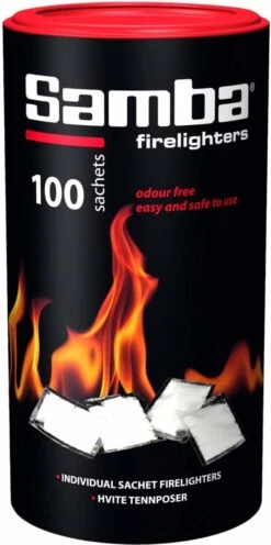 Samba Aanmaakzakjes Openhaard - 100 Stuks In Koker -The Bastard Winkel 598x1200 1