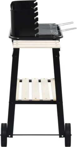 Verrijdbare Barbecue – Houtskool/Briketten - Verstelbare Grillplaat – Houten Tafel – Winscherm – Gewicht 5.9kg 18 Verrijdbare Barbecue – Houtskool/Briketten - Verstelbare Grillplaat – Houten Tafel – Winscherm – Gewicht 5.9kg -The Bastard Winkel 630x1200